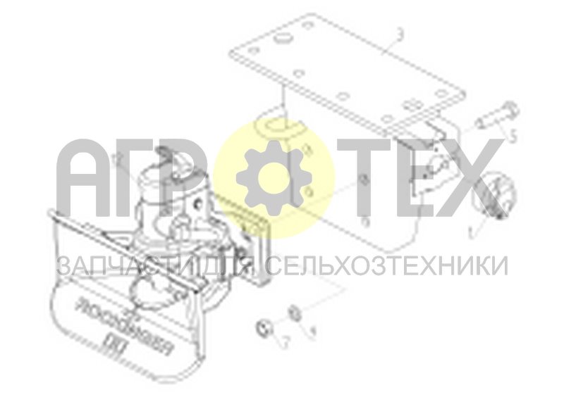 Чертеж Устройство прицепное (142.14.00.600)